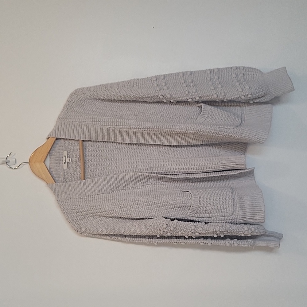 Madewell bobble sweater grey cardigan size Large